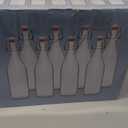 8 Pack [1 L / 33 fl. oz.] Swing Top Glass Bottles w/ Airtight Stopper Lids  Flip Top Brewing Bottle for Fermentation, Kombucha, Mead, Vinegar, Beer, Kefir, Wine, Soda  With 8 Extra Seals & 2 Pourer