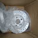 Front & Rear Drilled Slotted Rotors and Ceramic Disc Brake Pads Kit for Pontiac Vibe 2009-2010, for Toyota Corolla 2009 2010 2011 2012 2013 2014 2015 2016 2017 2018/ Matrix 2009-2014