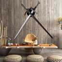 Sword Hanger,Sword Wall Mount,Axe Holder,Acrylic sword display stand,The sword stand holder can display two swords or a single sword at the same time with Hardware (Pack of 1)