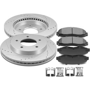 SCITOO Front Brake Pads and Rotors Kits Fit For Ford For F-150 1997-2003
