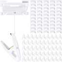 50 Pairs Drop Ceiling Clips for Classroom Ceiling Hanging Hooks White Hangers Clips for Hanging Drop Grid Decorations