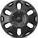 4-Pack Hubcaps Compatible with Ford - CEG/MTD Transit Connect 2010 2011 2012 2013, 15 inch 15" Steel Wheel, Wheel Covers Skins, Snap On Tire Cover Replacement (Black Color)