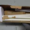 KAMANINA Double Curtain Rods for Windows 36 to 72 Inches Ivory White