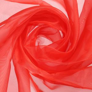uxcell Red Organza Fabric 60" Bridal Solid Sheer Organza Crystal Organza Sheer Silky Fabric for DIY Craft Table Runner Wedding Party Home Decoration, 60" by 1 Yard