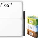 JIEHENG 100Pcs Large White Labels for Storage Bins,6x4 Inch Removable Labels,Large Labels for Blank Box,Strong Adhesive Tear Resistant No Residue Blank Labels (White)