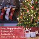 3 x Santa Sitting On Toilet Reading Book - Book Ornaments for Christmas Tree - Book Lovers Gifts - Book Accessories - Bookish - Gifts for Readers - Book Club - Christmas Ornaments - Christmas Decorations