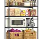 3IngSeagulls 5 Tier Metal Shelving Unit, Storage Shelving with Adjustable Shelves, Extra Wide Metal Storage Rack with Wheels for Kitchen, Garage, Pantry & Closet Organizer, 32.7" L x11.8 D x 51.5" H