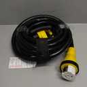 25FT 50 Amp Generator Cord, NEMA 14-50P/SS2-50R Heavy-Duty 4 Conductors Cable, Pure Copper STW RV Extension Cord, Female Plug with Twist Lock, Suitable for RV or Camper, ETL Listed