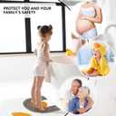 Boho Shaggy Microfiber Bathroom Rug, Super Absorbent Non Slip Mat for Tub, Shower, Machine Wash, 20X30 in