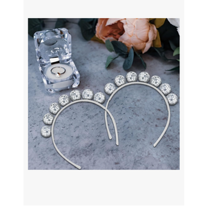 Hicarer 1 Pieces Disco Headbands for Women 1970s Vintage Silver Disco Ball Headpiece Costume Accessories for Graduation Wedding birthday Party Decoration