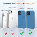 Miracase Compatible with iPhone 12 Case and iPhone 12 Pro Case, Liquid Silicone Gel Rubber Full Body Protection Shockproof Drop Protection Phone Case for iPhone 12/12 Pro 6.1 inch, Capri Blue