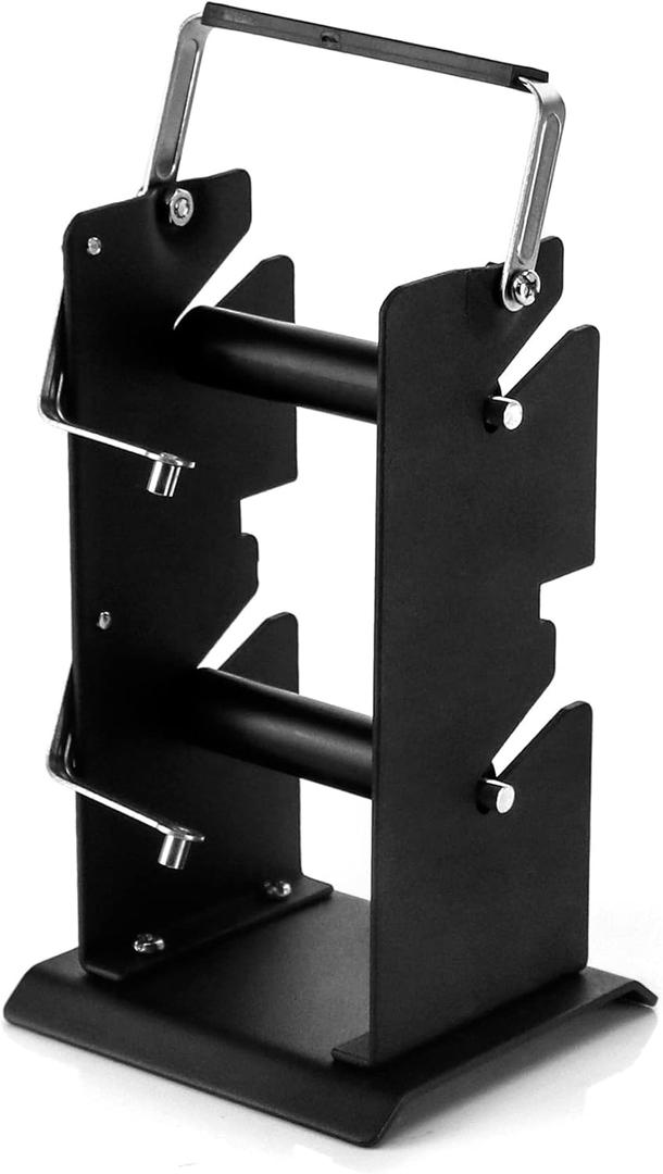 QWORK Dual Solder Dispenser Reel Solder Reel Stand, Adjustable Roll Holder Reel Dispenser, Spool Feeder Welding Tool