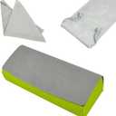 MBQBBBZ Glasses Case hard shell,3in1 Sunglasses Case & Eyeglass Case with Cleaning Cloth & Storage Pouch (GrayGreen)