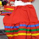 6 Pcs Mexican Dress for Girls Traditional Cinco De Mayo Dress with Flower Headpiece Fiesta Dress Costume (for 4 Years)