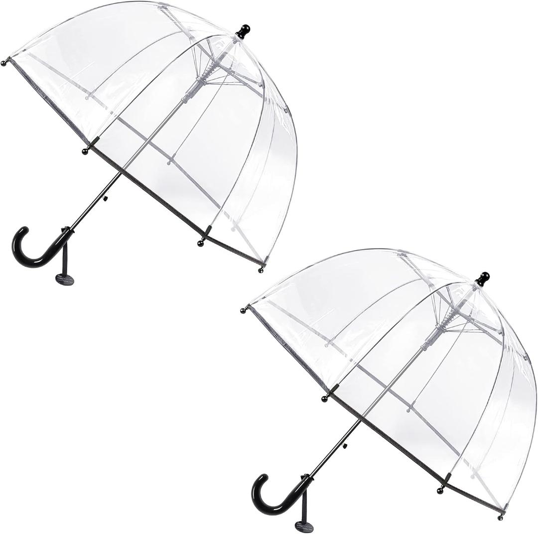 RONIARE Kids Clear Bubble Umbrellas for Rain Dome Windproof Umbrella for Kid Girls and Boys