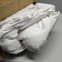 Serta Goose Feather Down Fiber Cotton Comforter Twin Size - 100% Cotton Duvet Insert - Hotel Luxury Hypoallergenic Bedding Comforter Light Warmth 68 x 90 Inch White