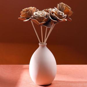 Hotop 5 Sets Wooden Flower Wood Roses 5th Anniversary Flower Artificial with Sticks Handmade Gift for Wife Husband Couple Women Home Wedding Centerpieces DIY Decoration