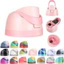 2 x Replacement Lid for Owala Freesip, One Button Water Bottle Top Replacement Cap Compatible with Owala Cup 16oz 24oz 32oz 40oz, Leakproof Lids AccessoryBPA-FreeNo Water Leakage (Pink)