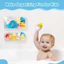 4-Pack Plastic Bath Toy Storage for Bathtub  Bath Toy Holder Organizer with Scoop, Clear Bathtub Toy Storage Shower Caddy for Kids & Baby