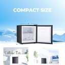 Electactic 1.1 Cu.ft Small Freezer, Mini Upright Freezer with 7 Adjustable Thermostat, Removable Shelves, Reversible Single Door, for Bedroom/Home/Dorms/Apartment (Black)