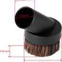 Lamoutor 4Pcs Soft Bristle Vacuum Brush Round Brush Vacuum Attachment Universal Vacuum Dust Brush for Most Vacuum Cleaners Accessories