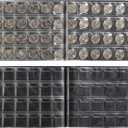 Juvale Coin Collection Book - 240-Pocket Organizer & Top-Flap Coin Album - Binder with Removable Pages for Quarter Collection - 8"x 6", Dark Blue