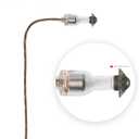Tubeless Covert Security FBI Police 3.5mm /1 Pin Listen Only Earpiece Headset for Remote Speaker Mic Motorola Kenwood Two Way Radio (22" Cable Brown)