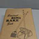 FUSBUNTY Pooper Scooper Swivel Bin & Rake with 100 Waste Bags, Dog Pooper Scooper with Bag Attachment for Large Medium Small Dogs, Poop Scooper with Lid for Lawn Yard Dog Kennel (Green)