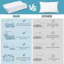 2 Pack Memory Foam Cooling Bed Pillows for Sleeping, Ergonomic Cervical Pillow for Neck and Shoulder Pain Relief, Adjustable Cold Pillow Set of 2,with PillowcaseBlue