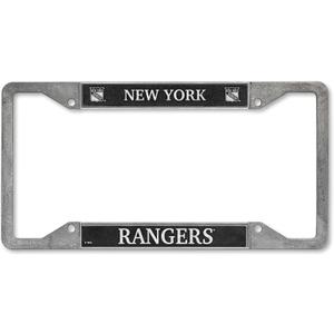 Rico Industries NHL Hockey Pewter License Plate Frame 12" x 6" (One Size, Team Color)