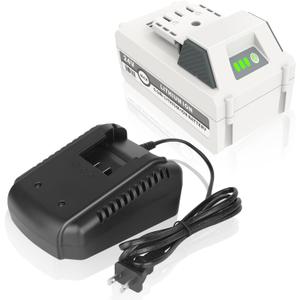 24V 6.0Ah Battery and Charger Combo Compatible for SnowJoe, SunJoe iON+ Batteries, for 24VBAT-LTX 24VBAT-LTW 24VBAT-LTE 24VBAT-XR Battery with Charger
