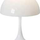 Table Lamps 3 Colors Dimming ABS Portable LED Decoration for Night Light Simple Modern Rechargeable(White)