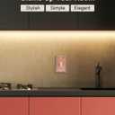 4-Pack Single Toggle Light Switch Cover Plate, Pearls Decorative Switch Plate Covers, Antique Copper 1 Gang Metal Wall Plate, Corrosion Resistant