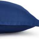 Amazon Basics 3-Piece Soft Microfiber Kid's Comforter and Pillow Sham Set, Full/Queen, Navy, Solid