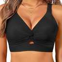 Women's Bikini Top - Supportive Swimsuit for Large Bust - 2025 Cut Out Twist Swim Top M