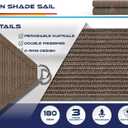 Windscreen4less 18' x 20' Sun Shade Sail Rectangle Outdoor Canopy Cover UV Block for Backyard Porch Pergola Deck Garden Patio (Brown)