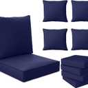 22" x 22" x 6" Outdoor Deep Seat Cushions Set - 4 Set Waterproof & Fade Resistant Patio Furniture Replacement Cushions, Non-Slip Outdoor Cushions Fit Loveseats
