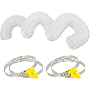 4"x 10' PVC Dust Collection Hose with 304 Stainless Steel Hose Clamps, for Table Saw, Band Saw, Planer, Woodworking and Wood Shop Dust Collection System