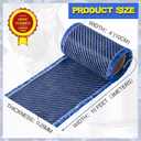 Jecery 9.84 ft x 3.94" Carbon Fiber Fabric Roll Pure Fabric Carbon Fiber Sheet 2 x 2 Twill Weave 3k/220g for Cars for Structural Reinforcement on Concrete Walls, Basements, Boats(Blue)