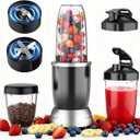 Smoothie Blender, 25000 RPM Portable Blender for Smoothies, Countertop Blenders for Kitchen with 37oz, 32oz, 23oz Personal Blenders Cups, 2 Spout Lids &1 Resealable Lid for Crushing, Juice, Nuts