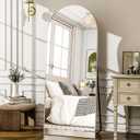 57" x 20" Arched Full Length Mirror - Wall Mounted/Floor Mirror Aluminum Alloy Frame Full Body Mirrors for Bathroom Living Room Bedroom and Entryway,Sliver