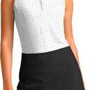 Soothfeel Women's Golf Polo Shirt Tank Tops Sleeveless 1/4 Zipper Collarless Quick Dry Athletic Tennis Shirts for Women (Blue, XS)