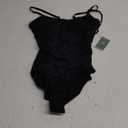 Eomenie One Piece Swimsuit for Women Tummy Control Ruched Bathing Suit Push Up Slimming Swim Suit Double Straps Swimwear (Medium, Black)