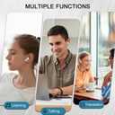 Language Translator Earbuds Real Time, AI Translation Earbuds Real Time with 164 Languages & 5 Modes, 3-in-1 Bluetooth 5.4 Translator Device, 42H Translatior Headphones Business, Learning White