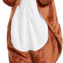 Flying Squirrel Onesie Kids Plush Animal Costume One Piece Pajamas Girls Teen Halloween Cosplay Sleepwear (8-9 Years)
