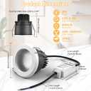 3 Inch LED Recessed Lighting, 7W IP65 Waterproof Downlight, Anti-Glare Recessed Light 3000K Warm White CRI90+, Canless Ceiling Light with LED Driver, 1 Pack