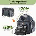 Morpilot Top and Side Expandable Cat Carrier, Airline Approved Collapsible Soft-Sided Pet Carrier for Medium/Large Cats and Puppies up to 20lbs for Car Rides and Vet Visits (Dark Gray)