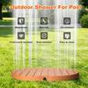 Outdoor Shower Pool Shower Portable Non-Slip Garden Shower with Adjustable Water Flow Height for Outdoor Water Play Backyard Pool Beach Spa Lawn