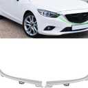 2PCS Front Upper Grille Molding Tirm Fit for Mazda 6 2013 2014 2015 2016 Chrome Left and Right Side