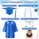 PJT Kindergarten Graduation Cap and Gown Set 2026, Preschool Graduation Outfit for Kids with Stole, Tassel, Bear,Certificate